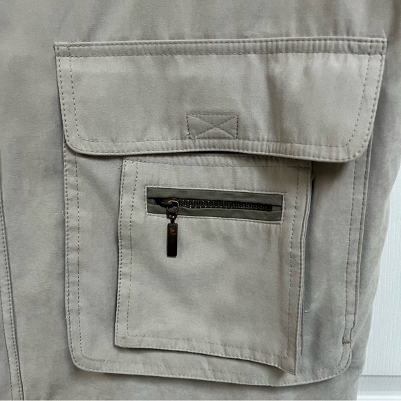 MIAN Utility Vest Mens Khaki Size 2X Pockets Full Zip - Picture 12 of 13